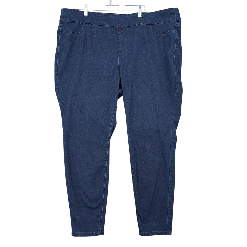 Lane‎ Bryant Size 22 Signature Fit High Rise Jeggings Flex Magic Waistband Blue